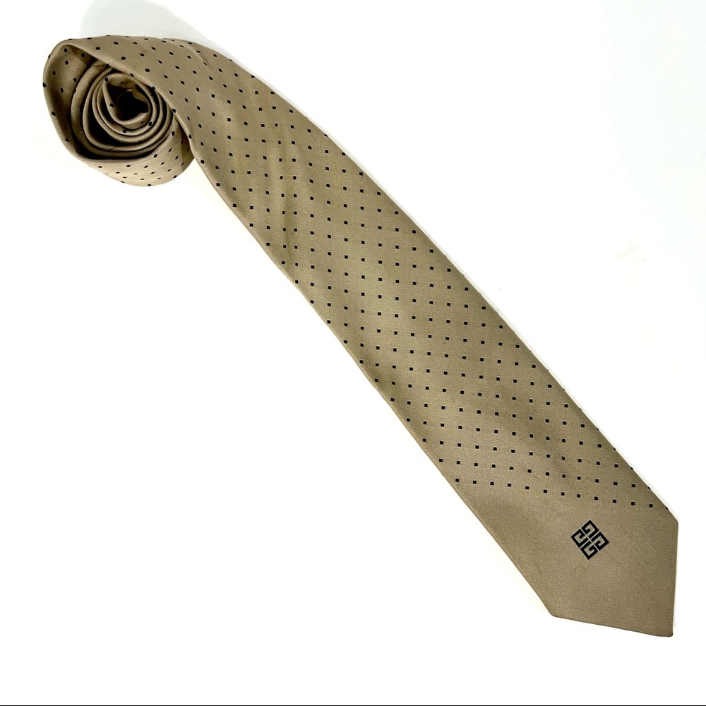 VTG Givenchy Gentlemen Paris Tan Tone Tie